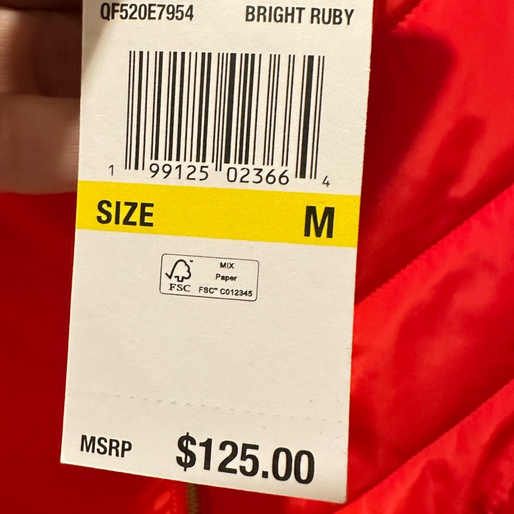 Michael Kors Emerald Bright Ruby Puffer Vest with… - image 5